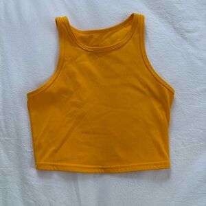 Fleo High Neck Racerback Crop Tank - Fitted